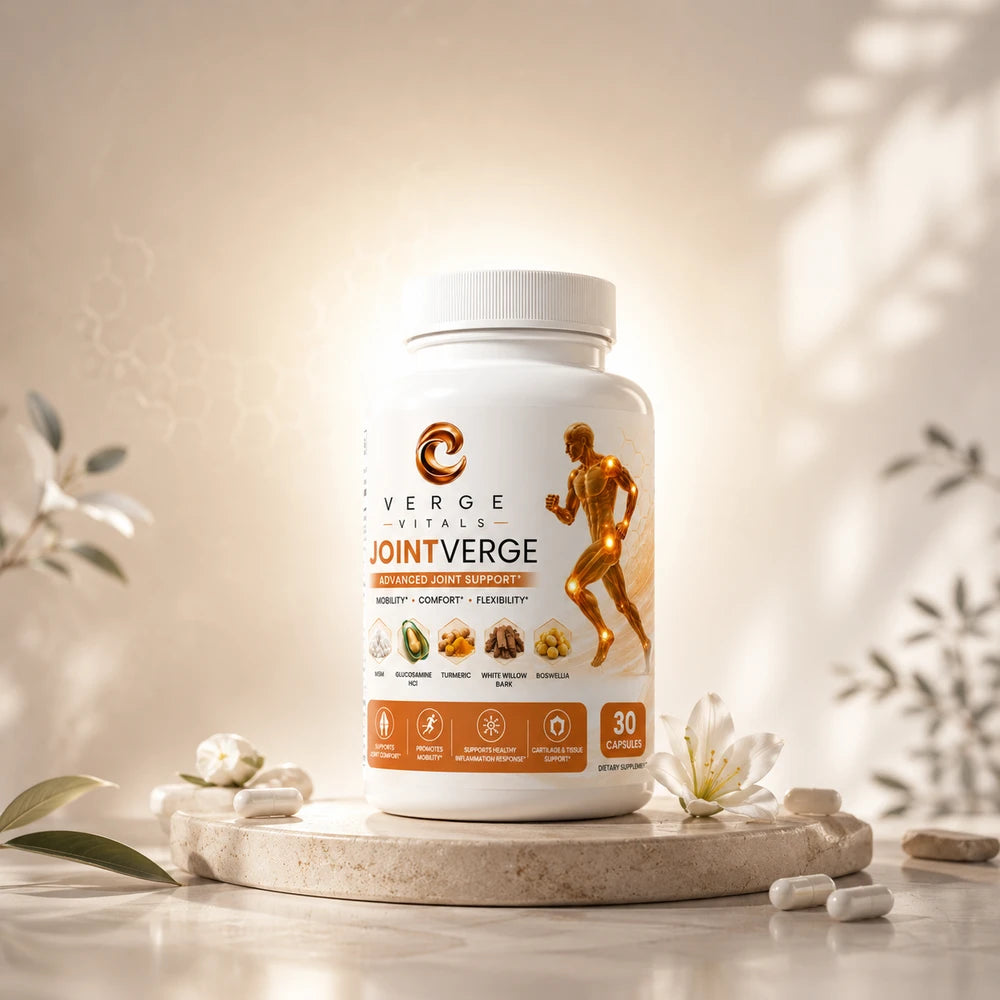 JointVerge Advanced Joint Support Supplement | Mobility, Comfort & Flexibility Support | MSM, Glucosamine, Turmeric & Boswellia
