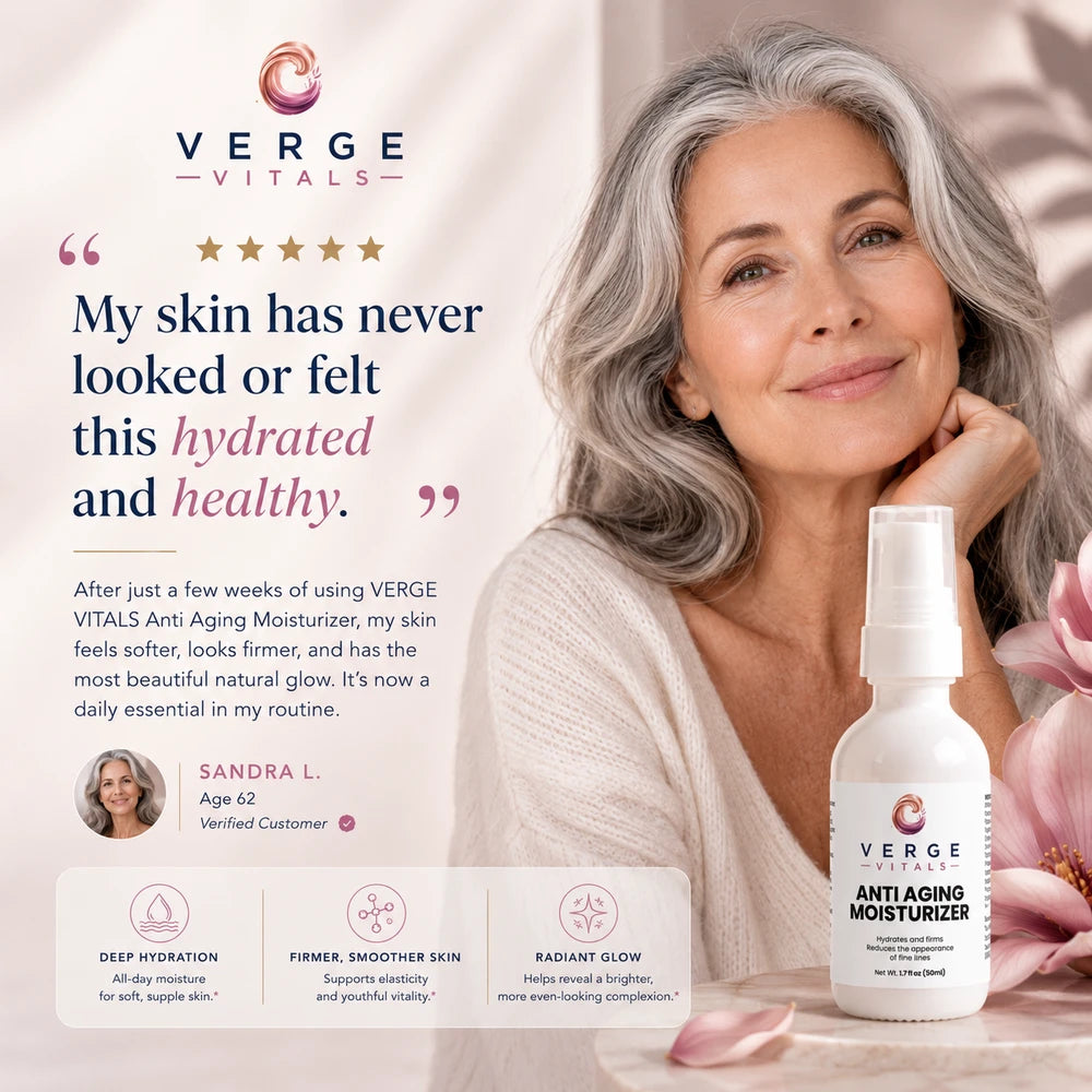 BellaVerge Age Renewal Cream – Retinol Peptide Anti-Aging Moisturizer for Mature Skin – Hydration, Firmness & Skin Renewal Support – 1.7 oz