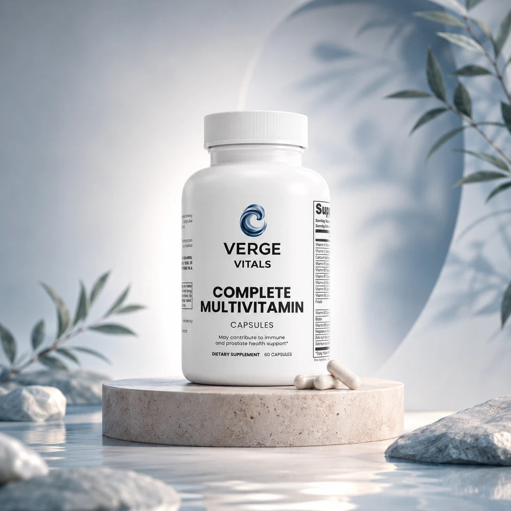 MensVerge Complete Men's Multivitamin — Daily Men's Wellness, Energy, Immune & Prostate Support Formula | Vitamins, Minerals, Antioxidants & Herbal Blend | 60 Capsules