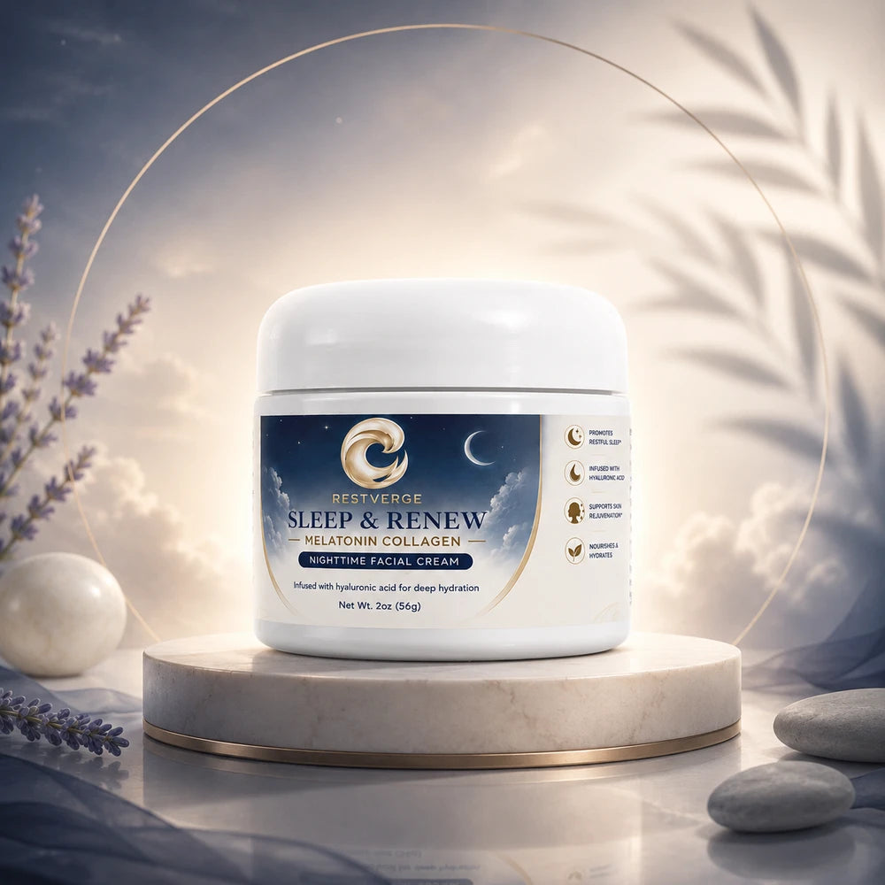 Sleep Plus Collagen Skincare Cream – Nighttime Hydrating Cream with Collagen, Hyaluronic Acid, Aloe Vera & Lavender Oil – Overnight Moisturizing Face & Neck Cream – 2 oz