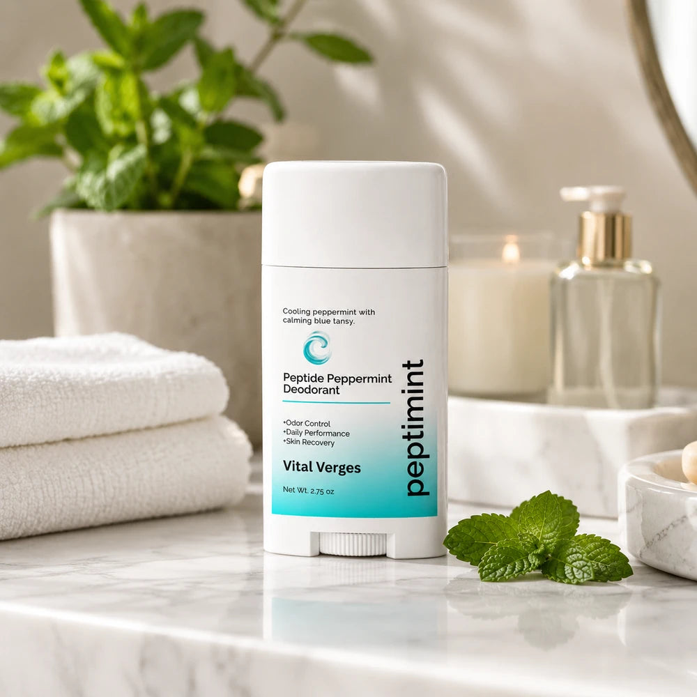 Peptide Peppermint Deodorant 2-pack | Aluminum-Free Tallow Deodorant with BPC-157 & TB-500