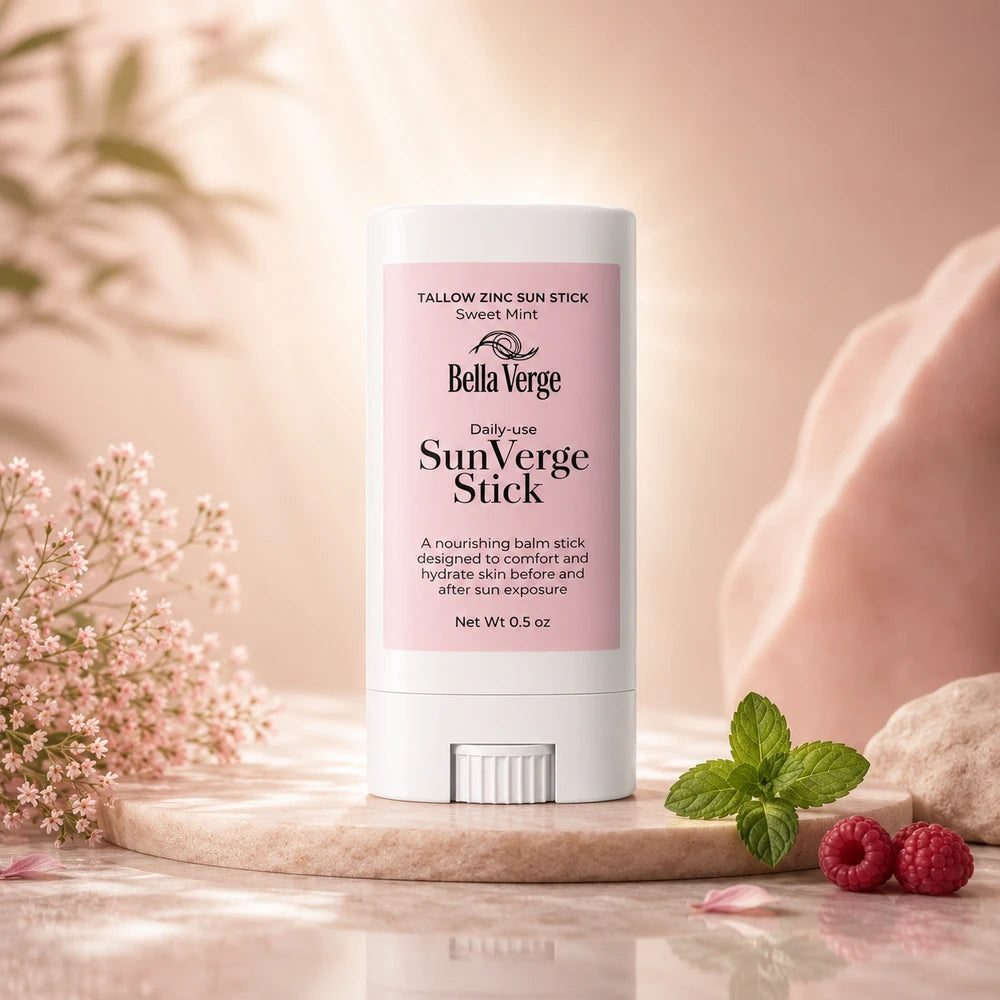SunVerge Tallow Zinc Sun Stick 2-Pack | Outdoor Skin Balm with Tallow, Zinc Oxide & Raspberry Seed Oil
