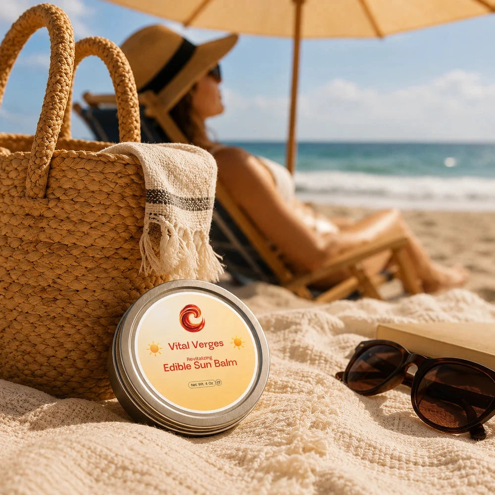 Edible Sun Balm | Tallow & Red Raspberry Seed Oil Outdoor Skin Balm | 4 oz
