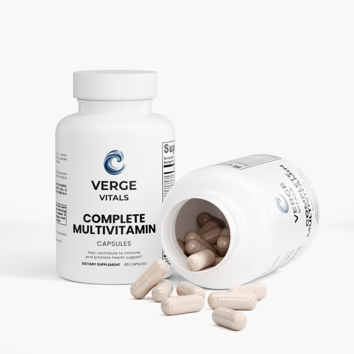 MensVerge Complete Men's Multivitamin — Daily Men's Wellness, Energy, Immune & Prostate Support Formula | Vitamins, Minerals, Antioxidants & Herbal Blend | 60 Capsules