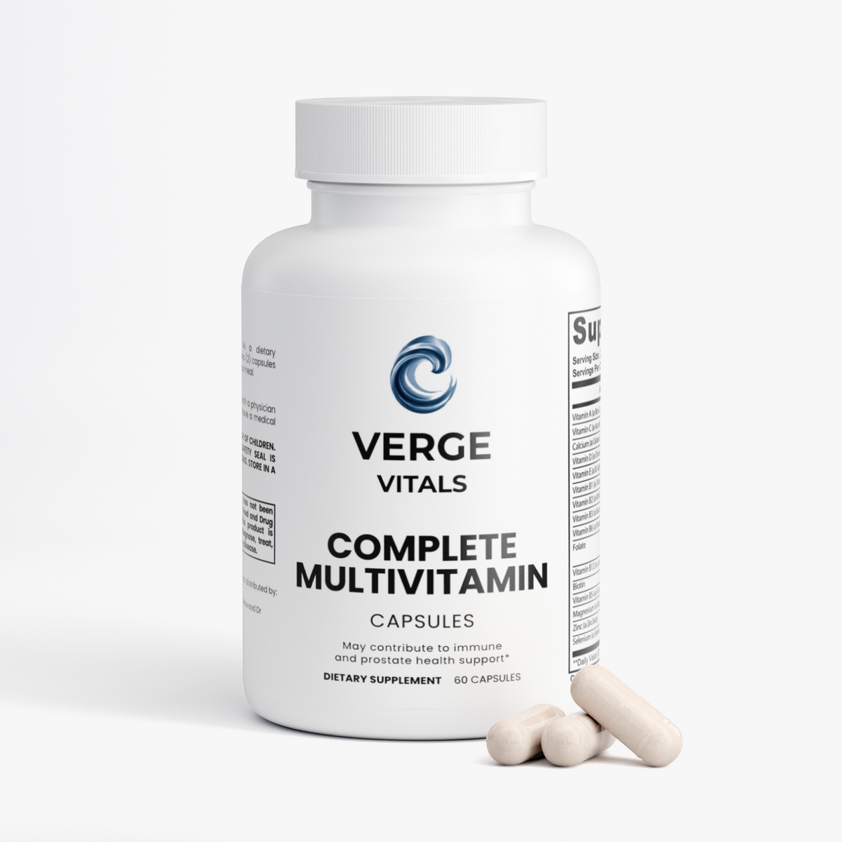 MensVerge Complete Men's Multivitamin — Daily Men's Wellness, Energy, Immune & Prostate Support Formula | Vitamins, Minerals, Antioxidants & Herbal Blend | 60 Capsules