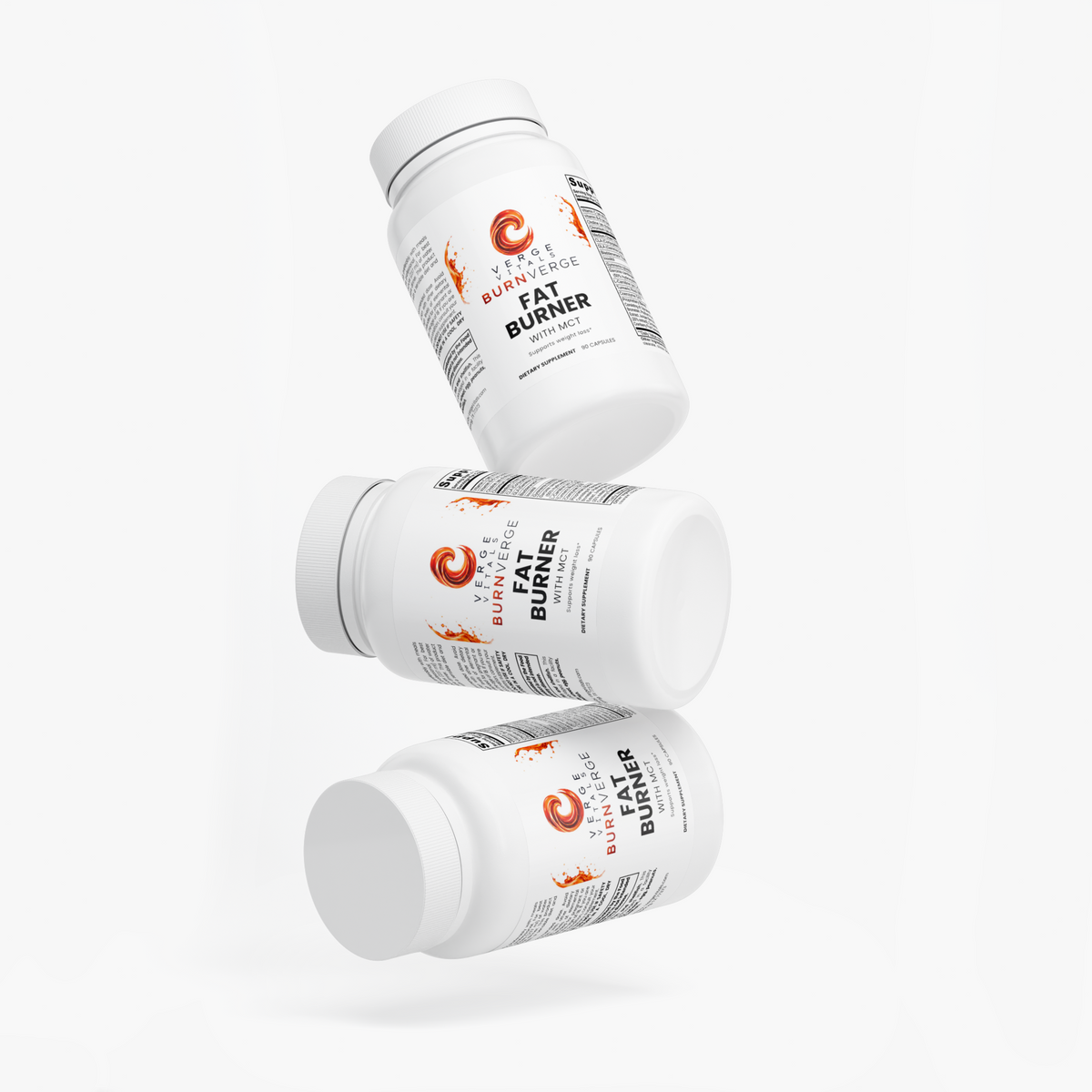 BurnVerge Fat Burner with MCT — Metabolism, Energy & Weight Management Support | L-Carnitine, Chromium & Garcinia Formula