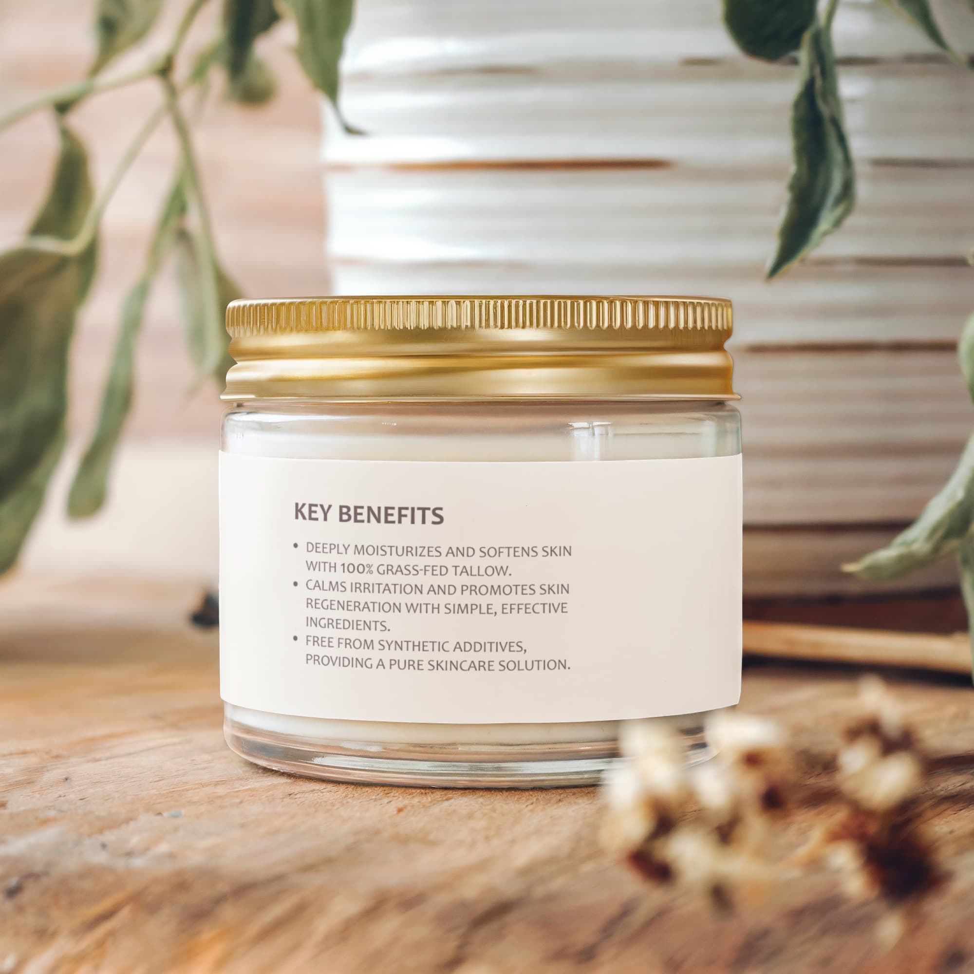 Whipped Grass-Fed Tallow Balm with Vanilla Bean