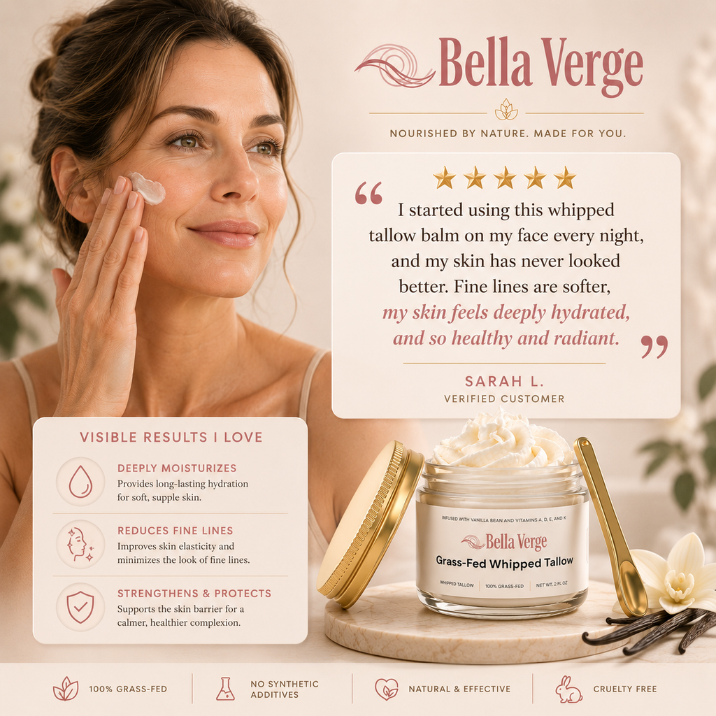 Whipped Grass-Fed Tallow Balm with Vanilla Bean