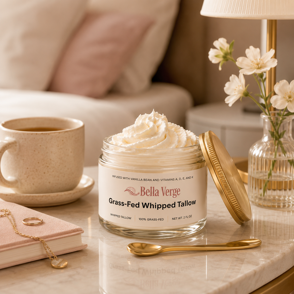 Whipped Grass-Fed Tallow Balm with Vanilla Bean