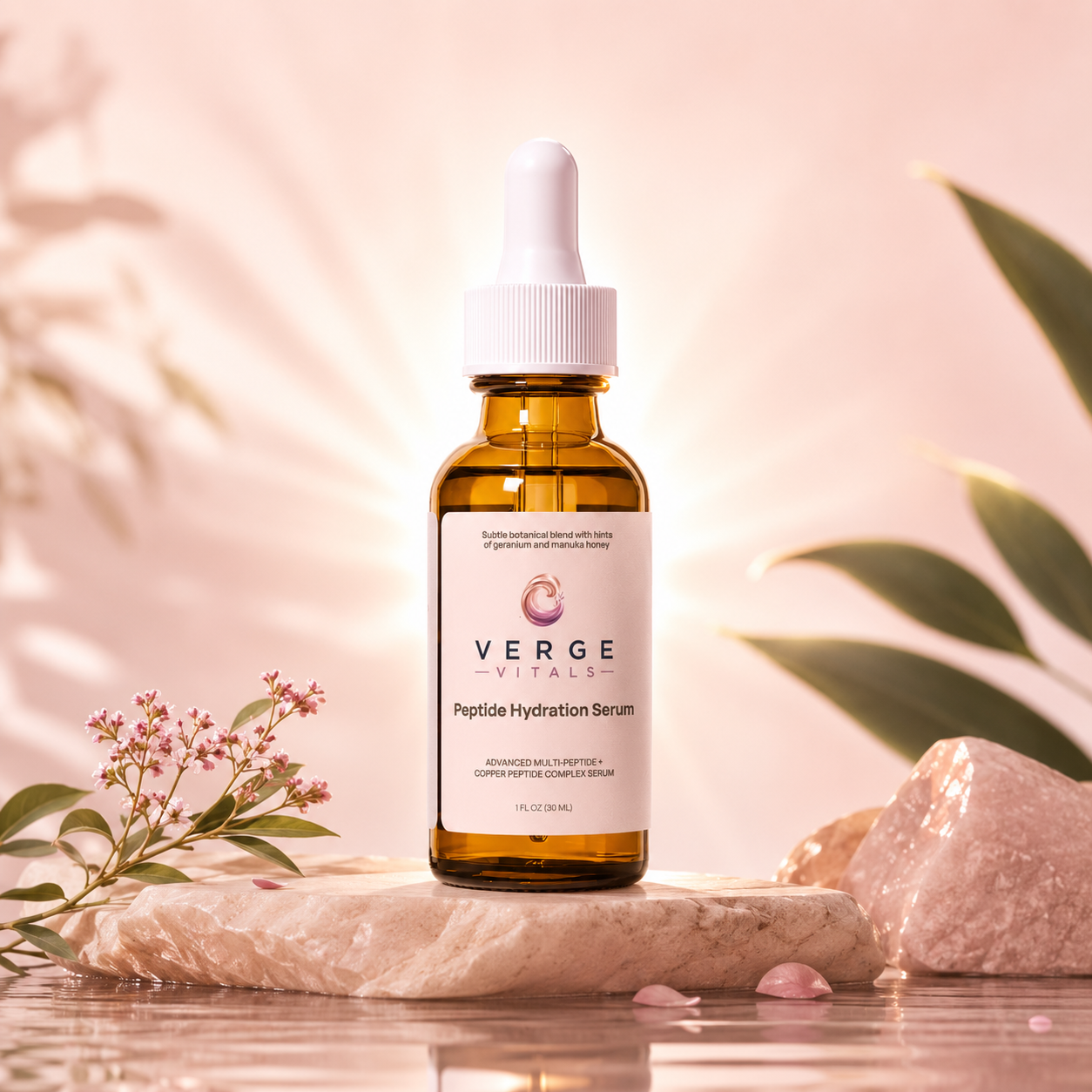 Advanced Multi-Peptide + Copper Peptide Complex Serum | Hydrating Anti-Aging Face Serum | 1 fl oz