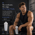 Protein Shaker Bottle – Verge Vitals Logo Fitness Mixer