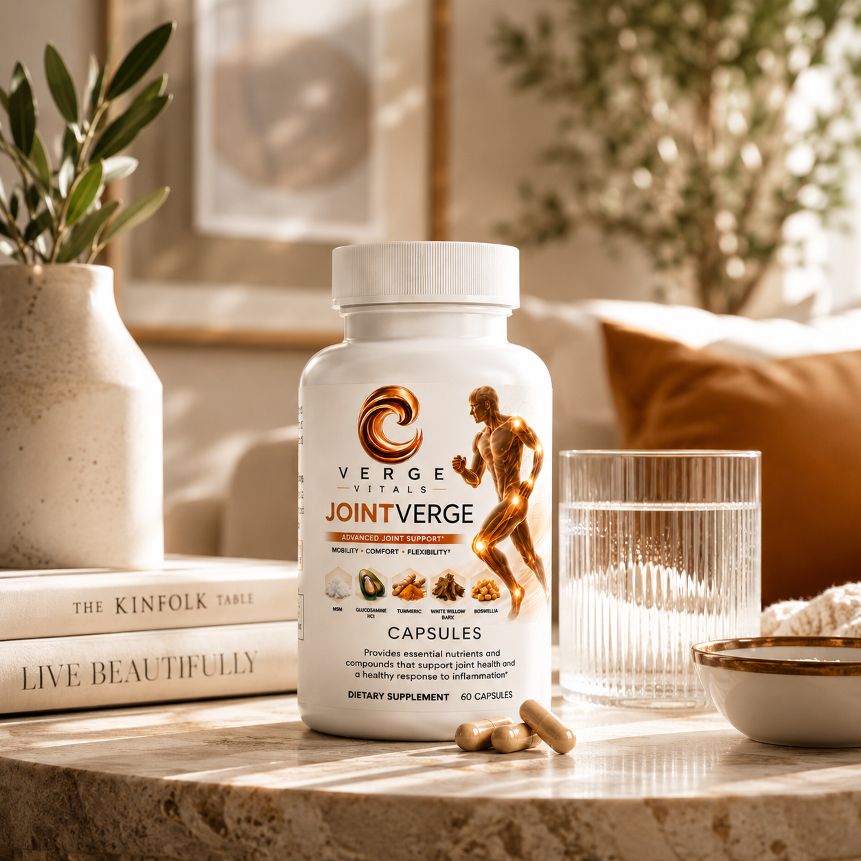 JointVerge Advanced Joint Support Supplement | Mobility, Comfort & Flexibility Support | MSM, Glucosamine, Turmeric & Boswellia