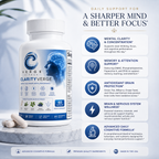 ClarityVerge  Brain & Focus Formula — Mental Clarity, Focus, Memory & Cognitive Support | Nootropic Brain Wellness Supplement | Vitamins, Botanicals & Amino Acids | 60 Capsules