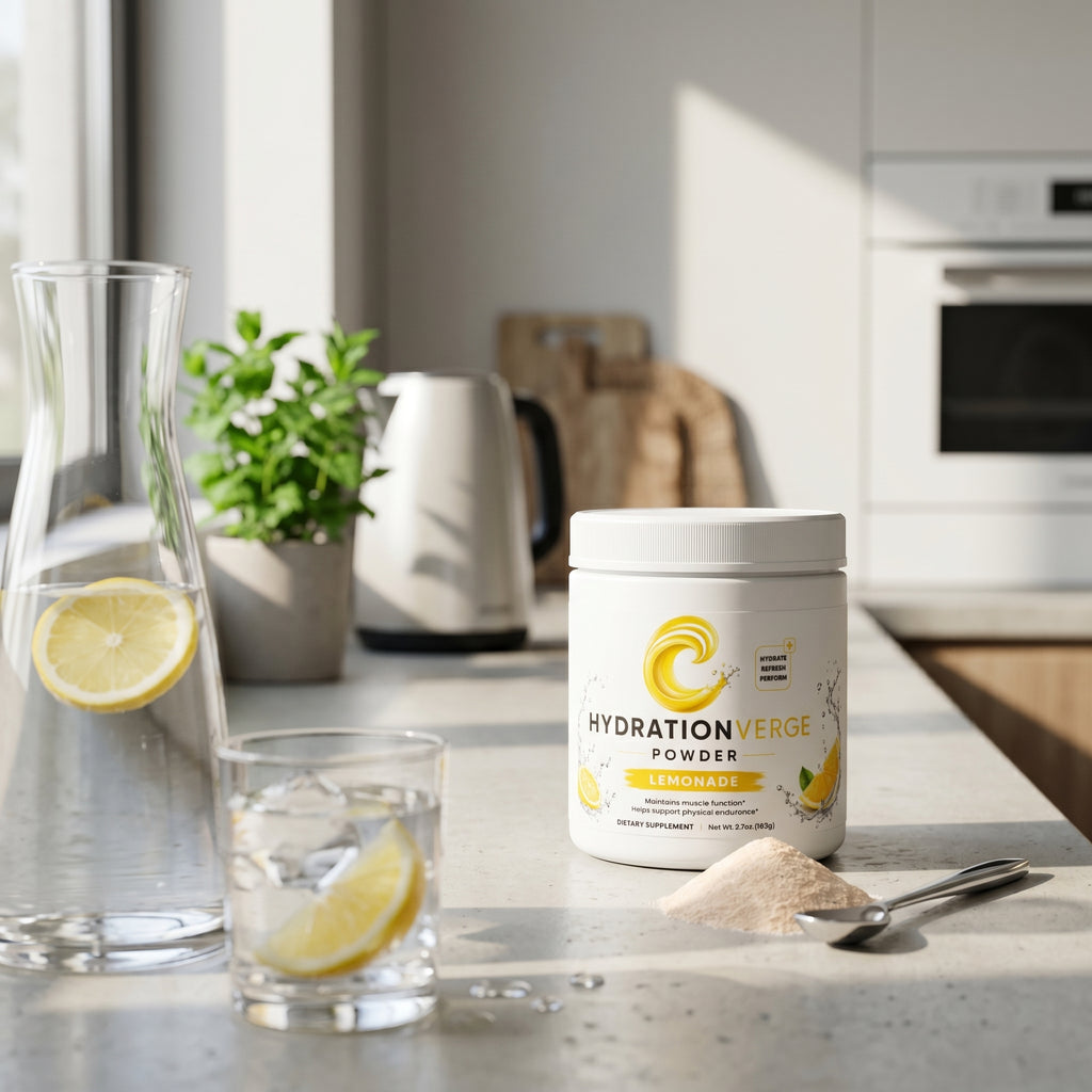 HydrationVerge Lemonade Hydration Powder – Electrolyte Drink Mix with Essential Minerals & B Vitamins – Sugar Free Keto Friendly Hydration Formula – Lemonade Flavor