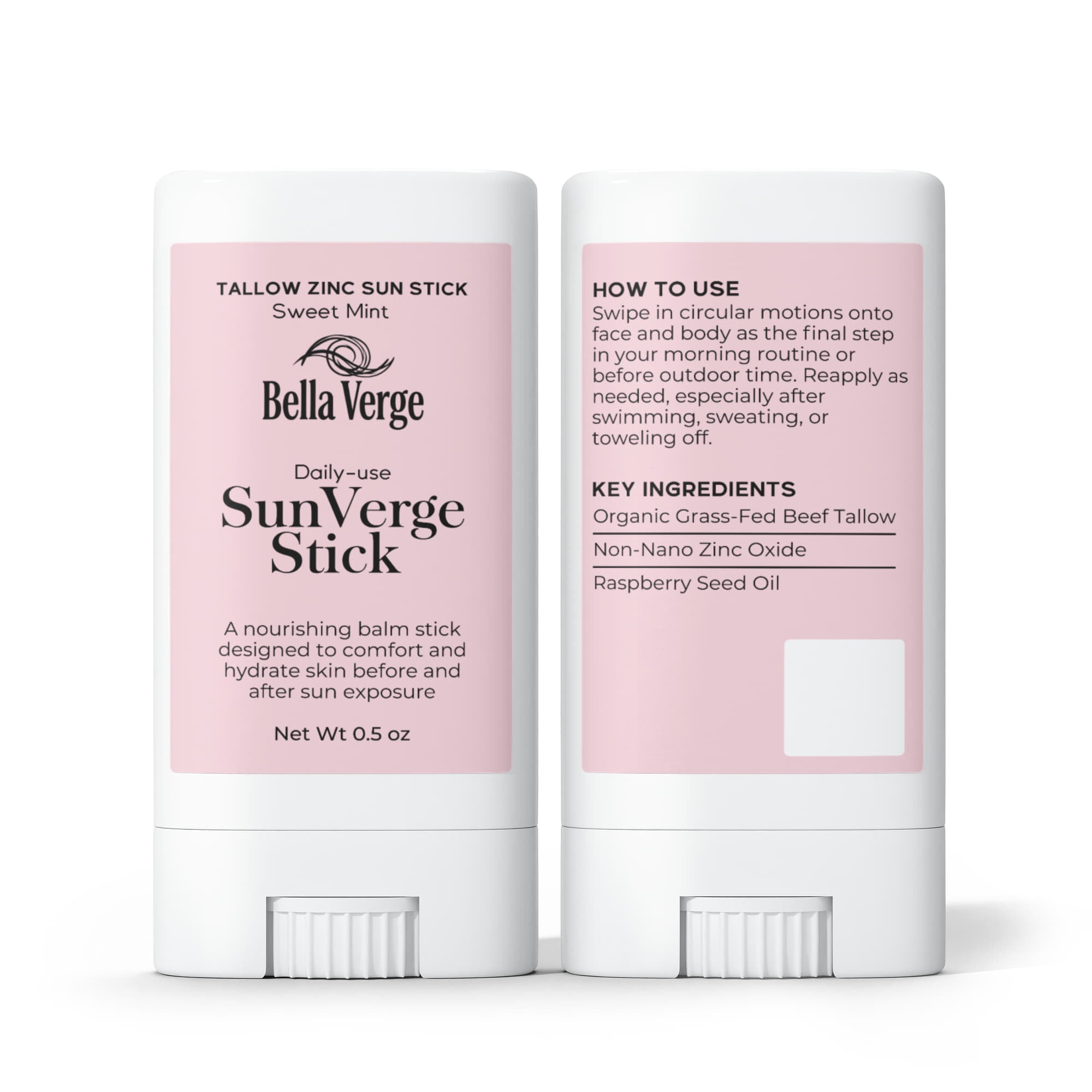 SunVerge Tallow Zinc Sun Stick 2 Pack