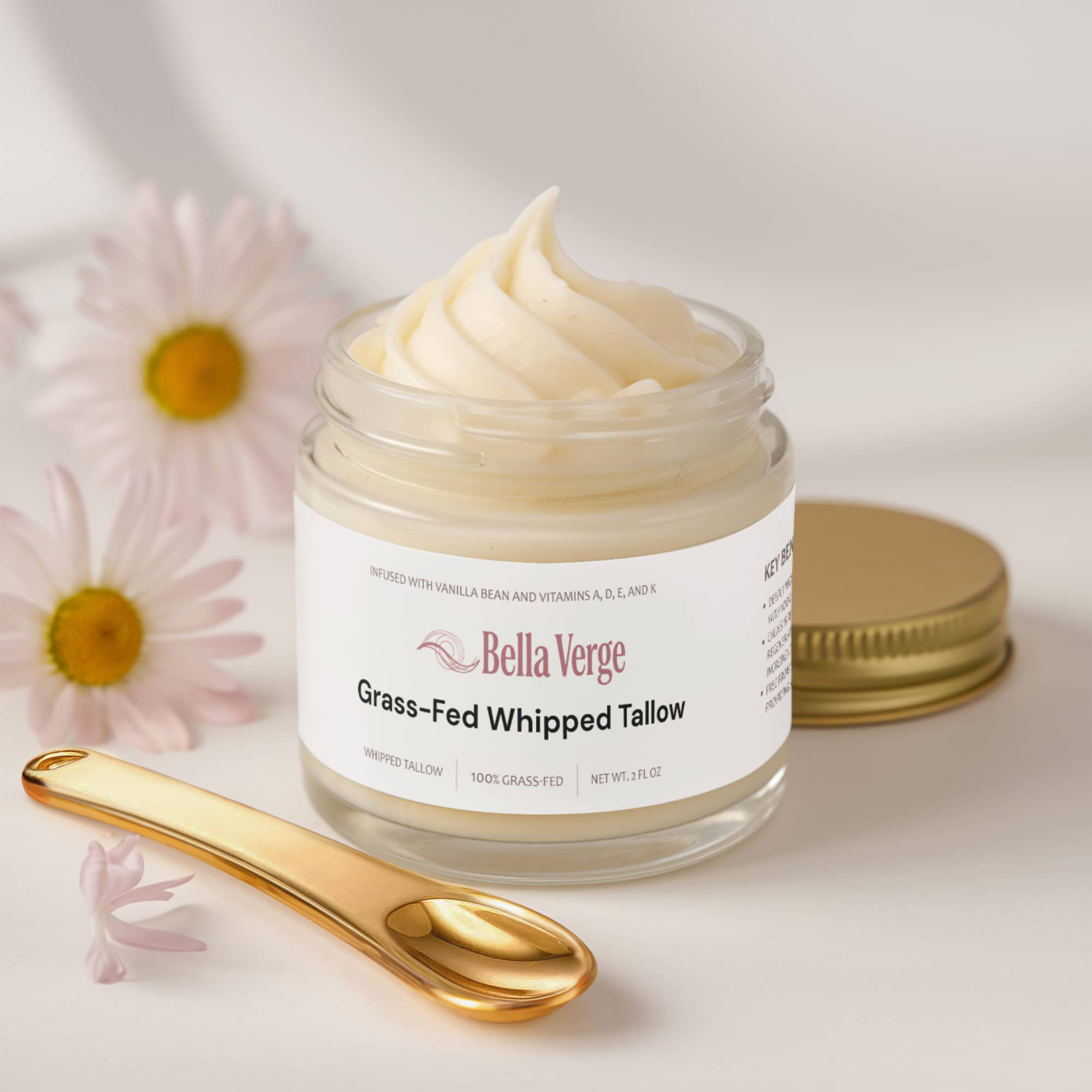Whipped Grass-Fed Tallow Balm with Vanilla Bean